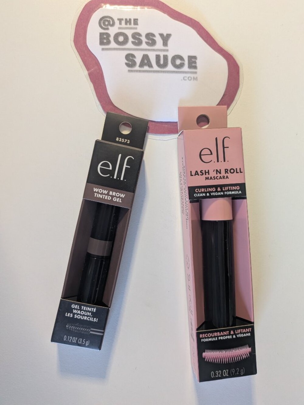 🌸 e.l.f. Wow Brow Gel Neutral Brown & Lash 'N Roll Lifting Mascara Black DUO